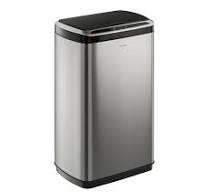 Rectangular 13 Gallon Touchless Motion Sensor Trash Can in Fingerprint  Resistant Stainless Steel Finish with SoftShut Lid