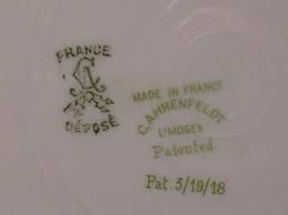 Charles Ahrenfeldt 1807 94 Was Born In Germany He Began Importing Porcelain Into New York City In The 1830s During The Limoges Moving To Paris Makers Mark