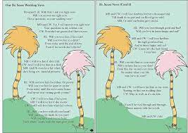 Dr Seuss Vow Cards Wedding Quotes Funny Wedding Ceremony Readings Wedding Planning Quotes