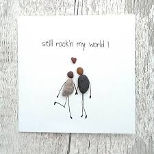 Birthday Card Drawing Ideas For Husband Pebble Birthday Card Husband Card Anniversary Card Pebble Etsy Pebble Art Rock Crafts Stone Art