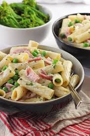 Creamy Ham Pea Pasta Recipe Easy Pasta Recipes Quick Healthy Meals Quick Easy Meals