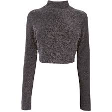 Black And White Long Sleeve Turtleneck Black Sparkle Crop Top Sparkly Shirts Sparkly Crop Tops Black Long Sleeve Sweater