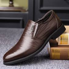 Men Pure Color Leather Non Slip Slip On Business Casual Formal Shoes Leather Shoes Men Business Casual Shoes Formal Shoes