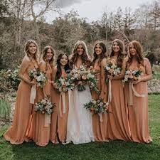 Jamienkidd S Vintage Sunset Theme Came To Life With Copper Boho Bridesmaids Dress Orange Bridesmaid Dresses Fall Bridesmaid Dresses Wedding Bridesmaid Dresses