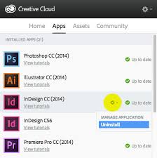 Click apply and ok to save the changes. How To Uninstall Or Reinstall Indesign Cc Creativepro Network