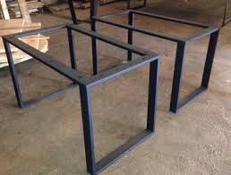3x1 Hot Rolled Steel Tubing U Shaped Leg Bases Custommetaltablebases Mesas De Jantar Industriais Decoracao De Casa Ideia Moveis