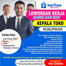Terbaru, ada empat posisi yang bisa dilamar oleh lulusan smk dan d3. Lowongan Kerja Tamatan Sma Smk Sederajat Dan D3 S1 Untuk Posisi Kepala Toko Buyer Audit Pramuniaga Di Haritsa Baby Shop Medan September 2020
