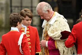 Prince George Acts as Page of Honor at Grandpa King Charles Coronation