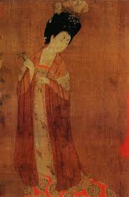 mid late tang dynasty court lady detail from 簪花仕女图 the coiffure is called 峨峨髻鬟 e e ji huan the ha chinese art chinese artists japanese woodblock