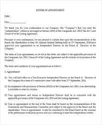 This letter has been penned in order to inform you that you have been selected as a cfo of (mention the name of company). Free 46 Appointment Letter Templates In Ms Word Pages Google Docs Pdf