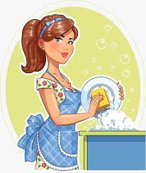Women Washing Dishes Housewife Decoration Vector Scrub Dishes Png And Vector With Transparent Background For Free Download Girly Wall Art Plate Drawing Washing Dishes