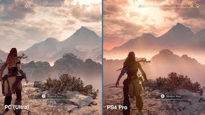 Horizon zero dawn's world is a lot more interesting than hope county, though. Horizon Zero Dawn Pc Ultra 4k Vs Hoch Vs Ps4 Pro Video Gamersglobal De