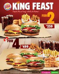 Burger king menu philippines (2020) — philippine menus. Burger King Feast Like A King Bundle Delivery Promo Burger King Burger Feast
