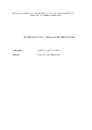 Pdf Kirgizcada At Ve Atcilikla Ilgili Terminoloji Nuraiym S A T Y L K A N O V A Academia Edu
