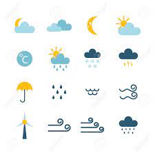 Suponga que la posibilidad que llueva mañana depende de las condiciones del no importa las condiciones de los días anteriores, solo del estado del clima de hoy. Conjunto De Pronostico Del Clima De Los Iconos Del Tiempo De Vectores Ilustraciones Vectoriales Clip Art Vectorizado Libre De Derechos Image 72715876