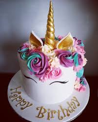 Unicorn Cake With Multicoloured Buttercream Hair Unicorncake Unicorn Birthday Cake Birthday Party Cake Unicorn Birthday Party Cake