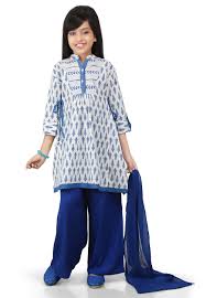 Printed Cotton Pakistani Suit In Off White Kids Dressy Clothes Kids Fashion Dress Kids Outfits