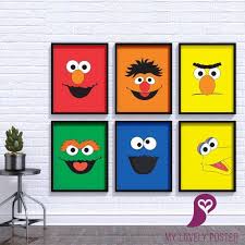 Sesame Street Ernie Poster Preschool Kids Wall Art Wall Decor Home Decor Prints Pos Art Wall Kids Personalized Kids Wall Art Small Canvas Art