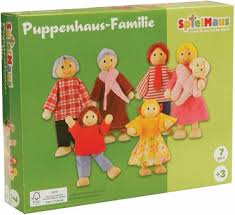 Möbelset, 4 puppen und hund. Spielmaus Holz Puppenhaus Familie Bei Bucher De Immer Portofrei