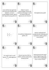 Mathematik Arbeitsmaterialien Mathematische Quizspiele 4teachers De