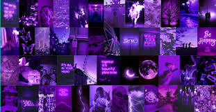 The best thing about this collage set is each… Purple Aesthetic Wallpaper Collage