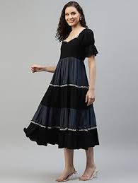 Price History of DEEBACO Colourblocked Tiered Maxi Dress from