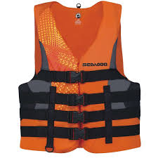 Details About Sea Doo Motion Mens Nylon Life Jacket Seadoo Jet Ski Waterski Riding Vest Pfd