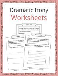 What is the definition of dramatic irony? Dramatic Irony Worksheets Examples Definition For Kids