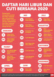 Daftar Hari Libur Nasional 2020 Hasil Revisi Di 2020 Hari Libur Infografis Hari Buruh