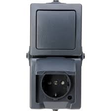 Kopp Steckdose Schalter Senkrecht Aufputz Feuchtraum Nautic Anthrazit Kaufen Bei Obi