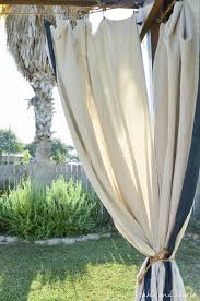 If you're looking at panels with rod pockets, you need to add about an inch to the length to accommodate the seam above the rod pocket. Budget Friendly And No Sew Diy Outdoor Curtains Table And Hearth