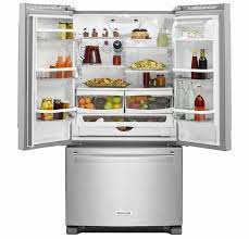Refrigerator with craft ice for cubed, crushed or round ice; Krfc300ess Kitchenaid 20 Cu Ft 36 Width Counter Depth French Door Refrigerator With Interior Dispense Stainless