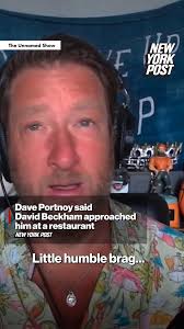 He's the coolest guy there is." Dave Portnoy says he was approached by none  other than David Beckham at a restaurant.