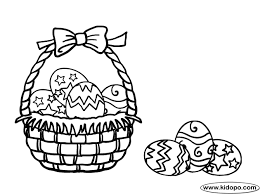 Canasta De Huevos De Pascua Para Colorear