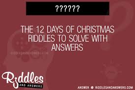 I spy a christmas tree: 30 The 12 Days Of Christmas Riddles With Answers To Solve Puzzles Brain Teasers And Answers To Solve 2020 Puzzles Brain Teasers