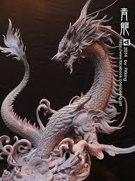 Azure Dragon By Pkking1288 On Deviantart Dragon Sculpture Japanese Dragon Dragon Artwork