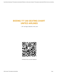 boeing 777 200 seating chart united airlines