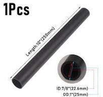1/2 Tubing Black Anodized Aluminum Tube - 1" OD X 10" Length (DIY, Decor,  Non-Conductive) 5/16 Tubing