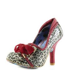 Details About Womens Irregular Choice Chips And Gravy Gold Red Metallic Animal Heels Sz Size
