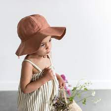 Child S Linen Sun Hat Clay Kids Sun Hat Baby Girl Hats Baby Summer Hat