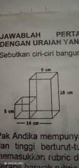 Mempunyai 2 pasang sisi yang sama panjang. Perhatikan Gambar Dibawah Ini Berapakah Volume Bangun Ruang Di Bawah Ini Brainly Co Id