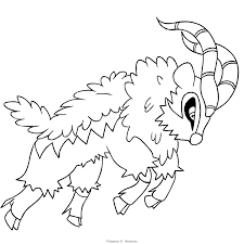 Ausmalbilder Gogoat Du Pokemon Sechste Generation