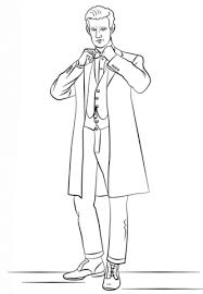 The Eleventh Doctor From Doctor Who Coloring Page From Doctor Who Category Select From 24104 Printable Crafts Of Cart Doctor Who Coloring Books Coloring Pages