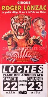 Un clown des rivels s'habille. Circus Collectibles Poster Cirque Roger Lanzac