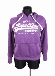 Details About Superdry Womens Sweatshirt Hoodie Purple Size 40