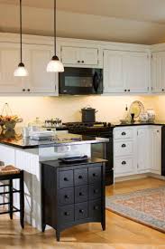 Black Appliances White Cabinet Black Drawers Black Countertop Ceil Black Appliances Kitchen Affordable Farmhouse Kitchen Kitchen Cabinets With Black Appliances