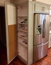 Maybe you would like to learn more about one of these? Fridge Surround Cabinet The Unique Cabinet For Our Fridge Was Designed By Us And Built By Glaz Refrigerator Cabinet Kitchen Diy Makeover Kitchen Remodel Small