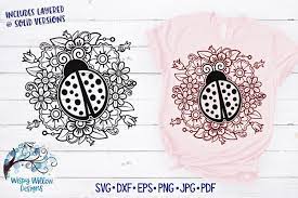 Ladybug In Flowers Mandala Svg Cut File 519530 Svgs Design Bundles