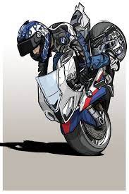 Stoppie Motorcycle Illustration Motorcycle Artwork Bike Drawing