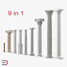 3d Model Of Columns 3 3d Model Model Column